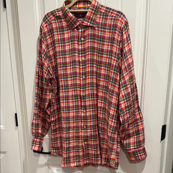 Plaid Men's Linen Shirt